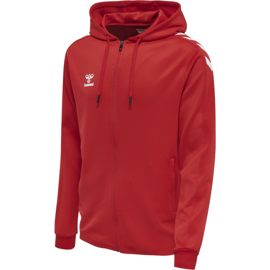 Hummel CORE XK Poly Zip Hood Sweat - True Red